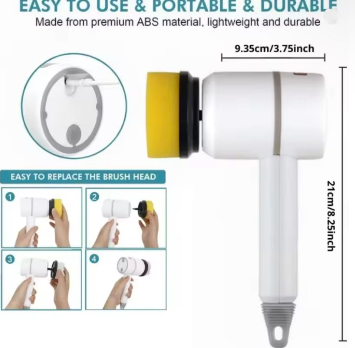 Elektrische Reinigungsbürste Pro - 6 Aufsätze für Küche & Bad