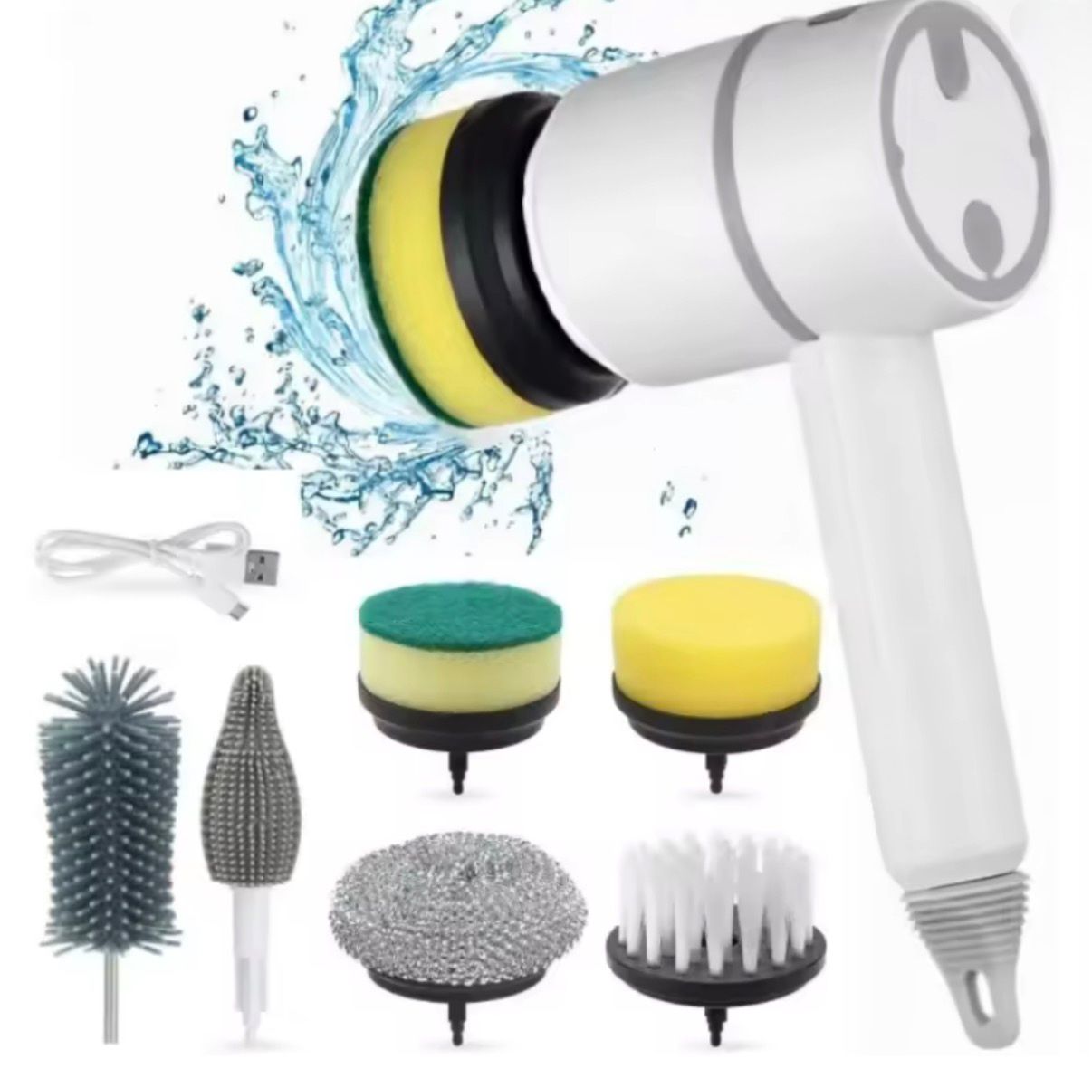 Elektrische Reinigungsbürste Pro - 6 Aufsätze für Küche & Bad